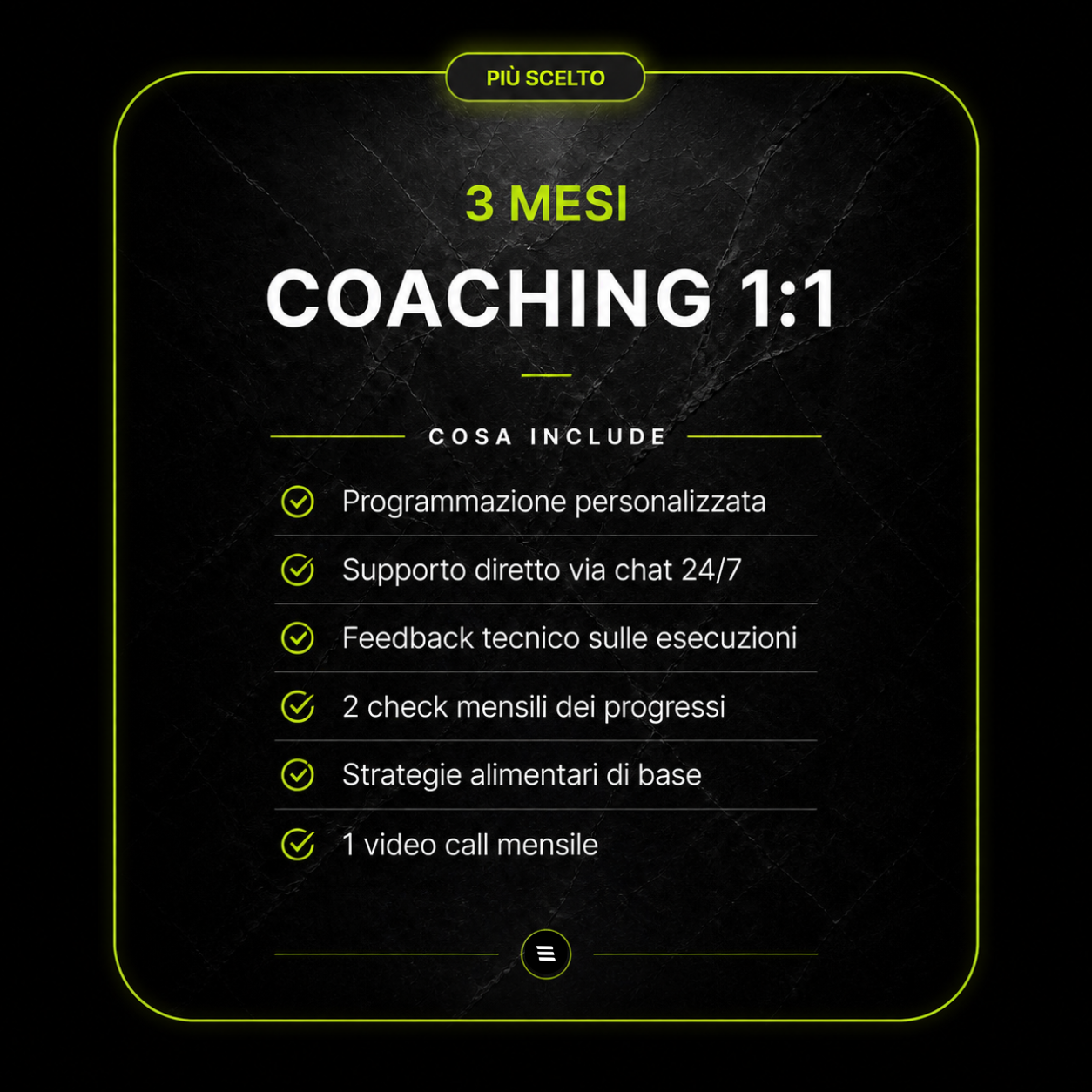 Coaching trimestrale